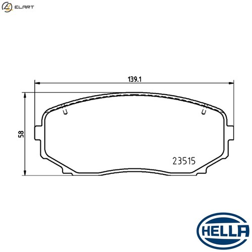 Brake pad set - set, 8db